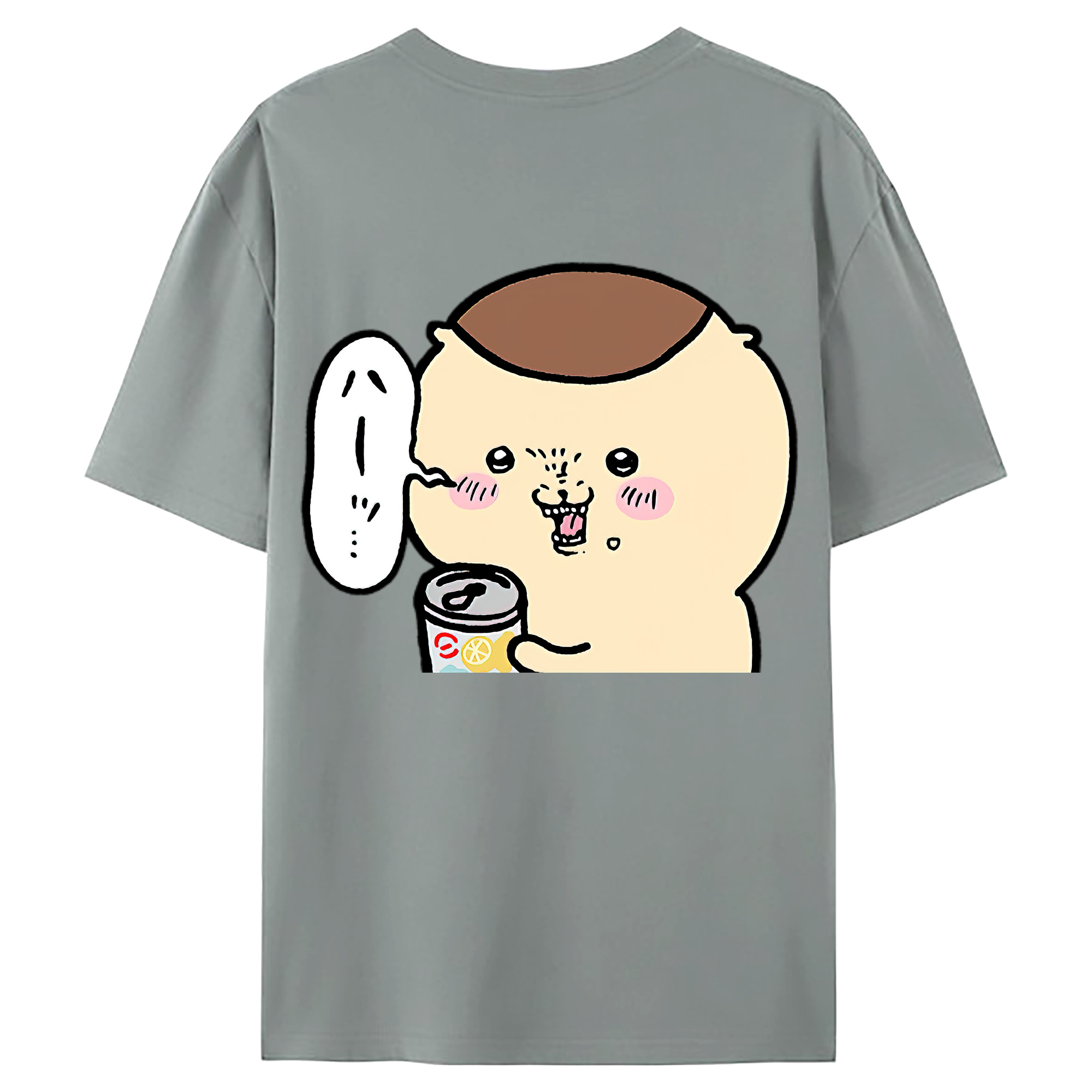 （画像用） ちいかわ くりまんじゅう Chii-kawa kuri manjū 綿100％ メンズ半袖Tシャツ（バックプリント） 通気性